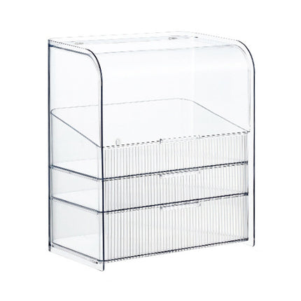 3-Tier Transparent Cosmetics Storage Organizer