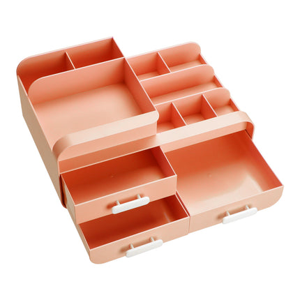 Various Uses for a Plastic Desk Organizer with Drawers Pink