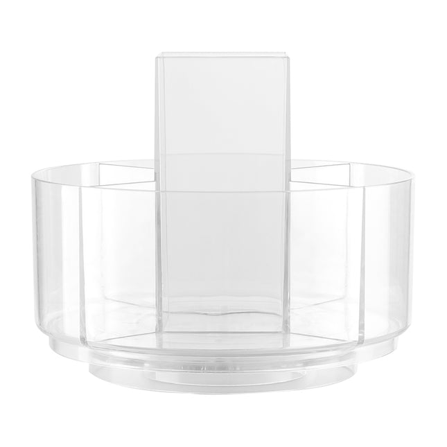 Desktop Rotatable Cosmetics Storage Organizer for Makeup with Brush Holder