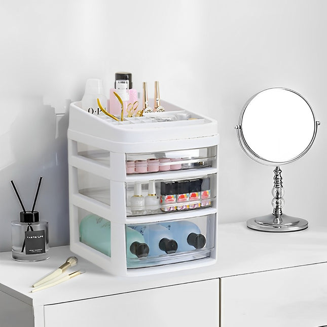 Removable Makeup Cosmetics Storage Organizer with Drawers