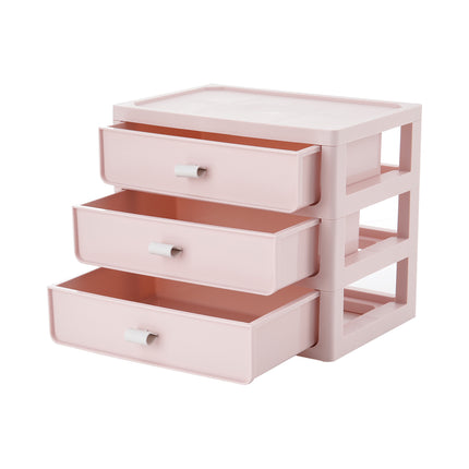 Desktop Stationery Cosmetic Storage Box with Three Drawers
