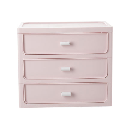 Desktop Stationery Cosmetic Storage Box with Three Drawers