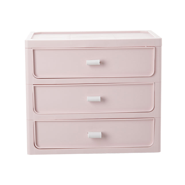 Desktop Stationery Cosmetic Storage Box with Three Drawers