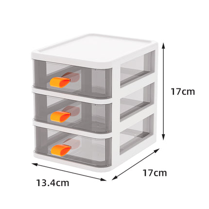 Drawer-Style Stationery Cosmetic Storage Box with Clear View