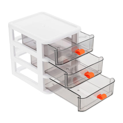 Drawer-Style Stationery Cosmetic Storage Box with Clear View