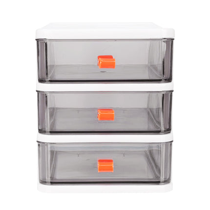 Drawer-Style Stationery Cosmetic Storage Box with Clear View