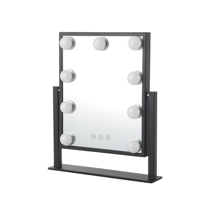 Hollywood Vanity Mirror with 9 LED Bulbs and 3 Colour Modes 30 x 35 cm