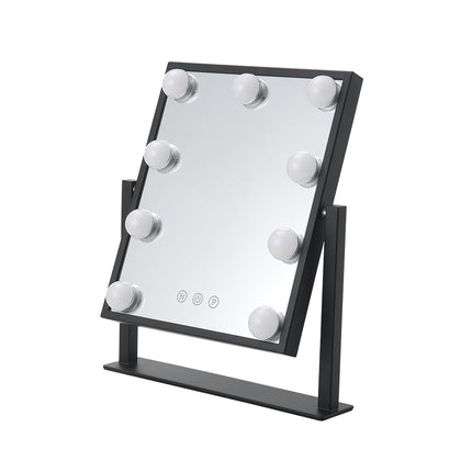 Hollywood Vanity Mirror with 9 LED Bulbs and 3 Colour Modes 30 x 35 cm