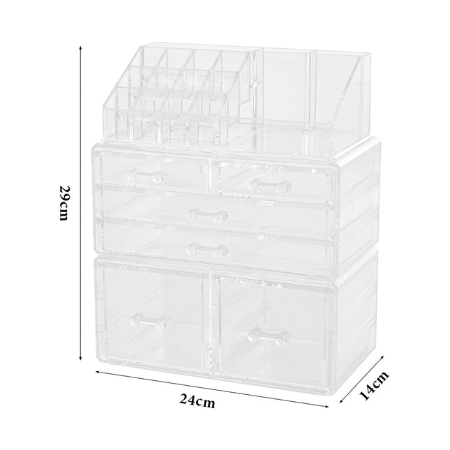 Clear Acrylic Makeup Organizer with 6 Drawers