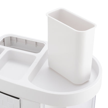 White Acrylic Makeup Cosmetic Organizer with 4 Drawers