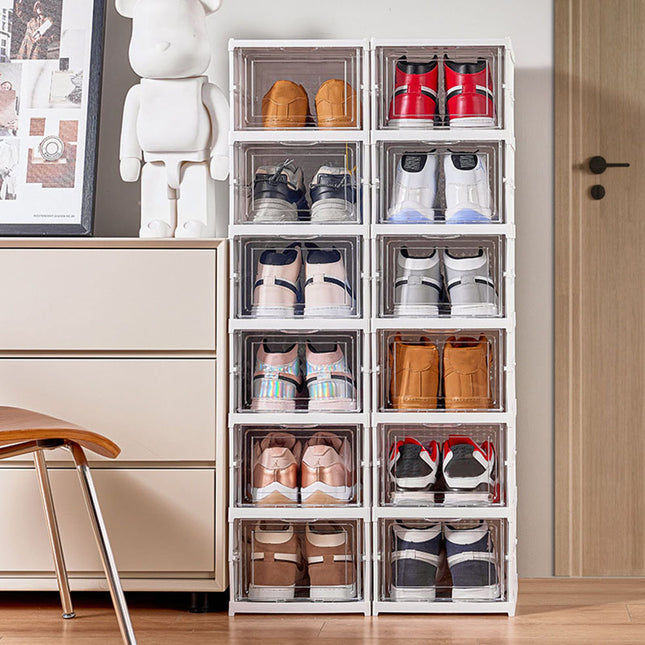 6 Tier Foldable Shoe Storage Box 25 x 105cm
