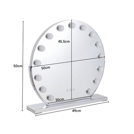 Makeup Mirror with LED Lights and Three Colour Modes 49 x 50 cm