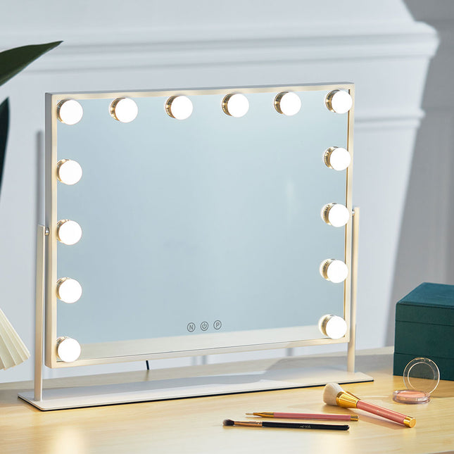 Makeup Mirror with LED Lights and 3 Colour Modes 55 x 45 cm