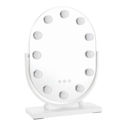 Makeup Mirror with LED Lights and 3 Colour Modes 30×45cm Tabletop
