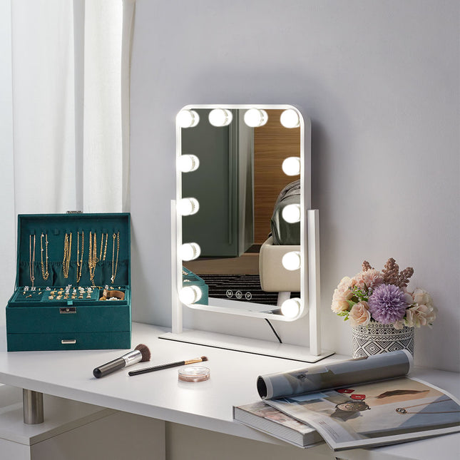 Hollywood Vanity Mirror with 12 LED Bulbs 36 x 48 cm