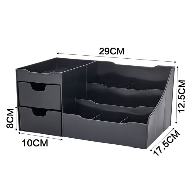 Black Plastic Office Desktop Organizer