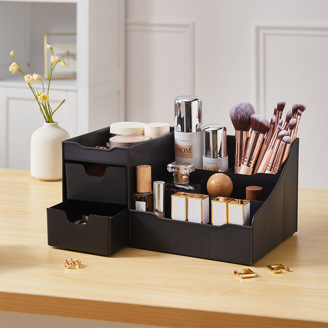 Black Plastic Office Desktop Organizer