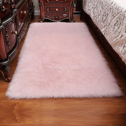 Retangular Super Soft Shaggy Area Rug Pink 90cm