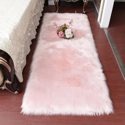 Retangular Super Soft Shaggy Area Rug Pink 90cm