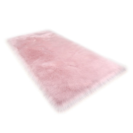 Retangular Super Soft Shaggy Area Rug Pink 90cm