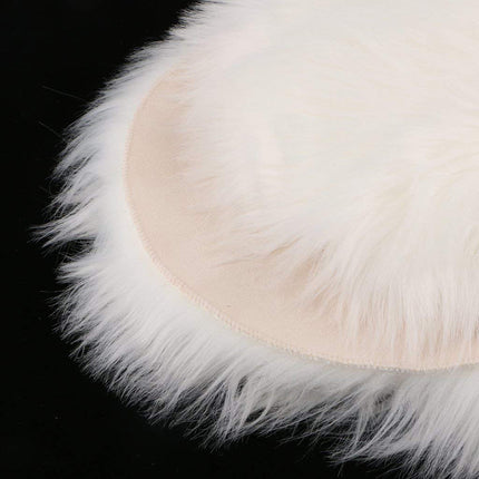Heart Shaped Super Soft Shaggy Area Rug White/Grey/Pink