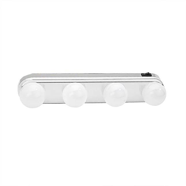 Battery Operated LED Vanity Lights with 4 Bulbs 30 x 6 cm