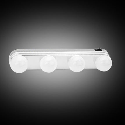 Battery Operated LED Vanity Lights with 4 Bulbs 30 x 6 cm