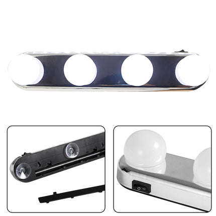 Battery Operated LED Vanity Lights with 4 Bulbs 30 x 6 cm