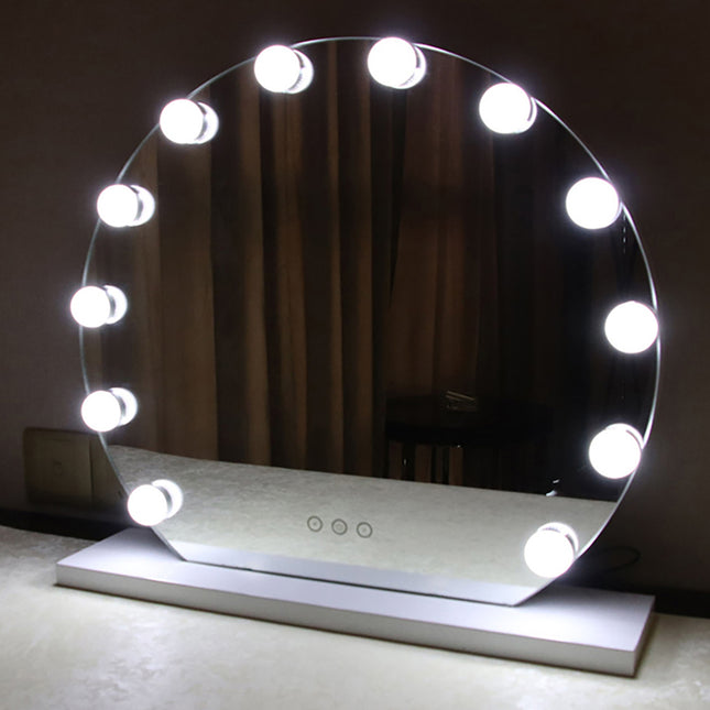Frameless Hollywood Vanity Mirror with LED Lights 50 x 45 cm