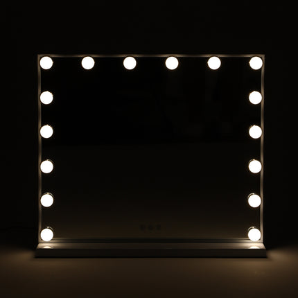 Large Makeup Vanity Dressing Table Mirror With LED Dimmable Lights 62x52cm