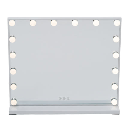 Large Makeup Vanity Dressing Table Mirror With LED Dimmable Lights 62x52cm