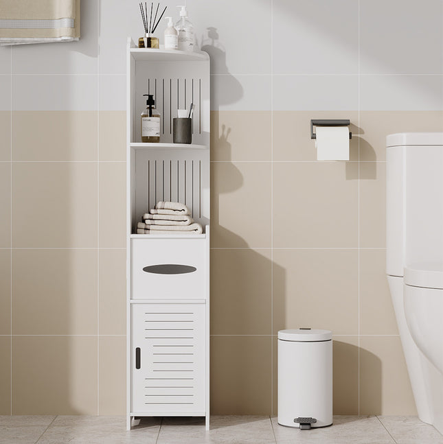 120cm Freestanding Storage Cabinet White Bathroom Corner Cupboard