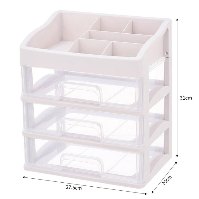 Cosmetic Display Holder Organizer with 3 Tier Storage Drawers