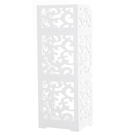 3-Tier Bathroom Storage Rack with Hollow Pattern