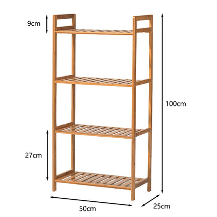 4 Tier Wood Bookcase Display Stand 100x50x25CM