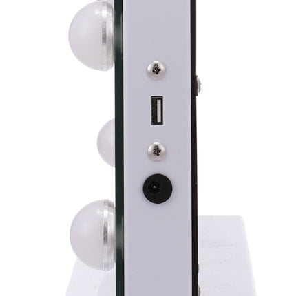 Makeup Dressing Mirror with Touch Sensor Dimmable 15 LED Lights 58x48cm