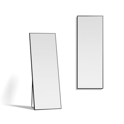 140cm Full Length Mirror with Iron Frame and Stand