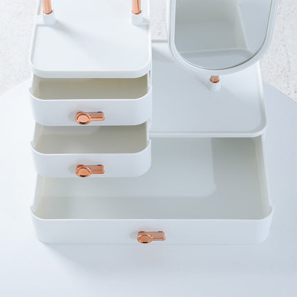 Jewelry Organizer Makeup Storage Box Necklace Eearring Display