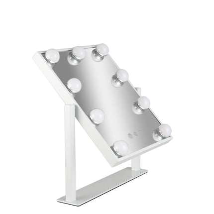 Hollywood Vanity Mirror with 9 LED Bulbs, 3 Colour Lighting Modes 30 x 35 cm
