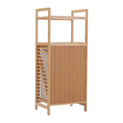 Bamboo Laundry Hamper Basket with Liner Oxford Bag