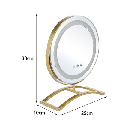Round LED Makeup Dressing Table Mirror 25 x 38 cm