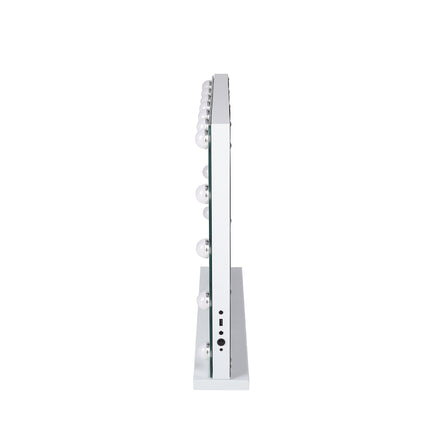 Bluetooth-enabled white Hollywood LED vanity mirror 58x46cm