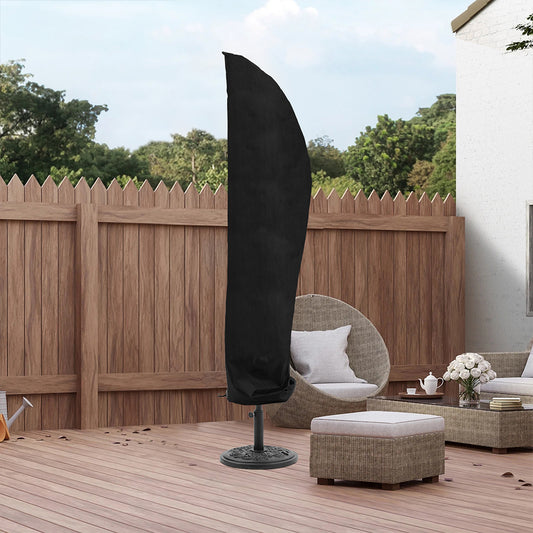 Black Outdoor Waterproof Banana Roma Umbrella Parasol Cover