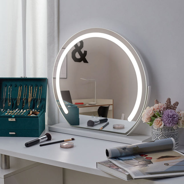 Round Hollywood Vanity Mirror with LED Lights 42×38cm