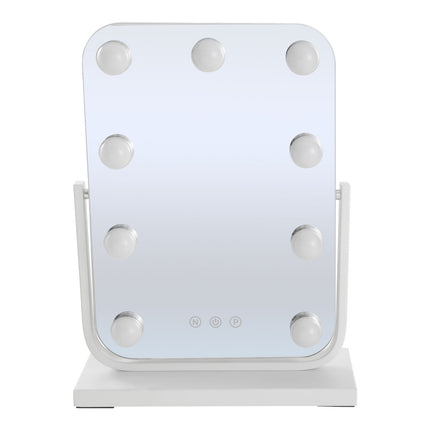 Rectangle Hollywood Vanity LED Lighted Makeup Mirror 30×40cm