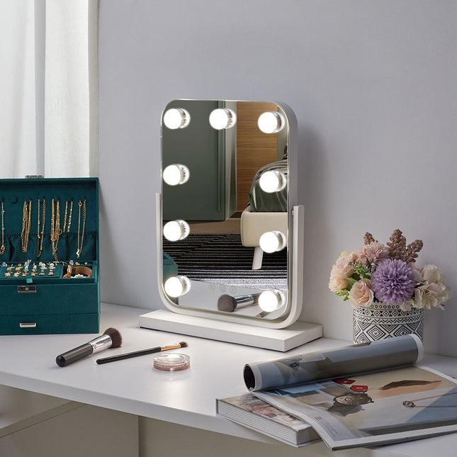 Rectangle Hollywood Vanity LED Lighted Makeup Mirror 30×40cm