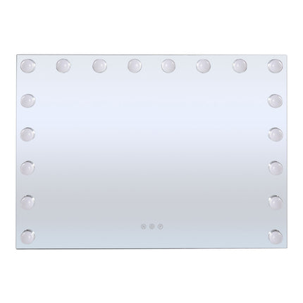 Dimmable LED Rectangle Hollywood Vanity Mirror 18 Bulbs 70 x 50 cm