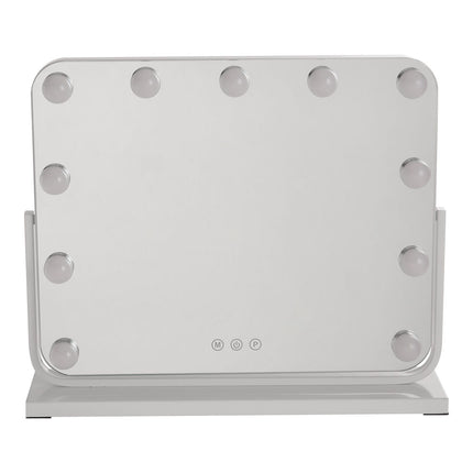 Frameless Hollywood Vanity Mirror with 11 Dimmable Lights 50x40cm