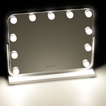 Sheonly Frameless Hollywood Vanity Mirror with 11 Dimmable Lights