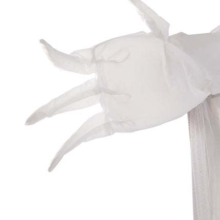 Halloween Inflatable White Tall Ghost Bride with Red Eyes
